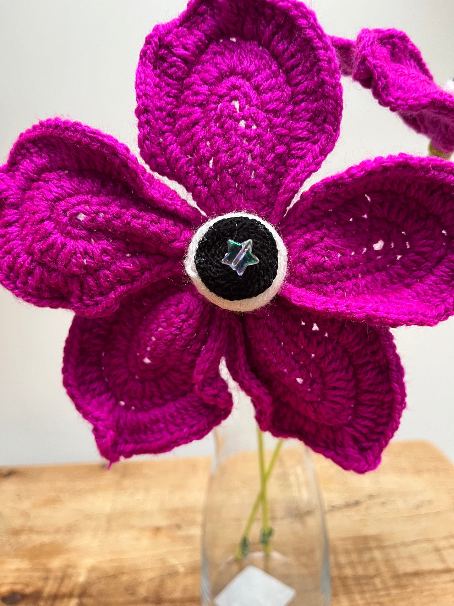 Magenta watching eye flower