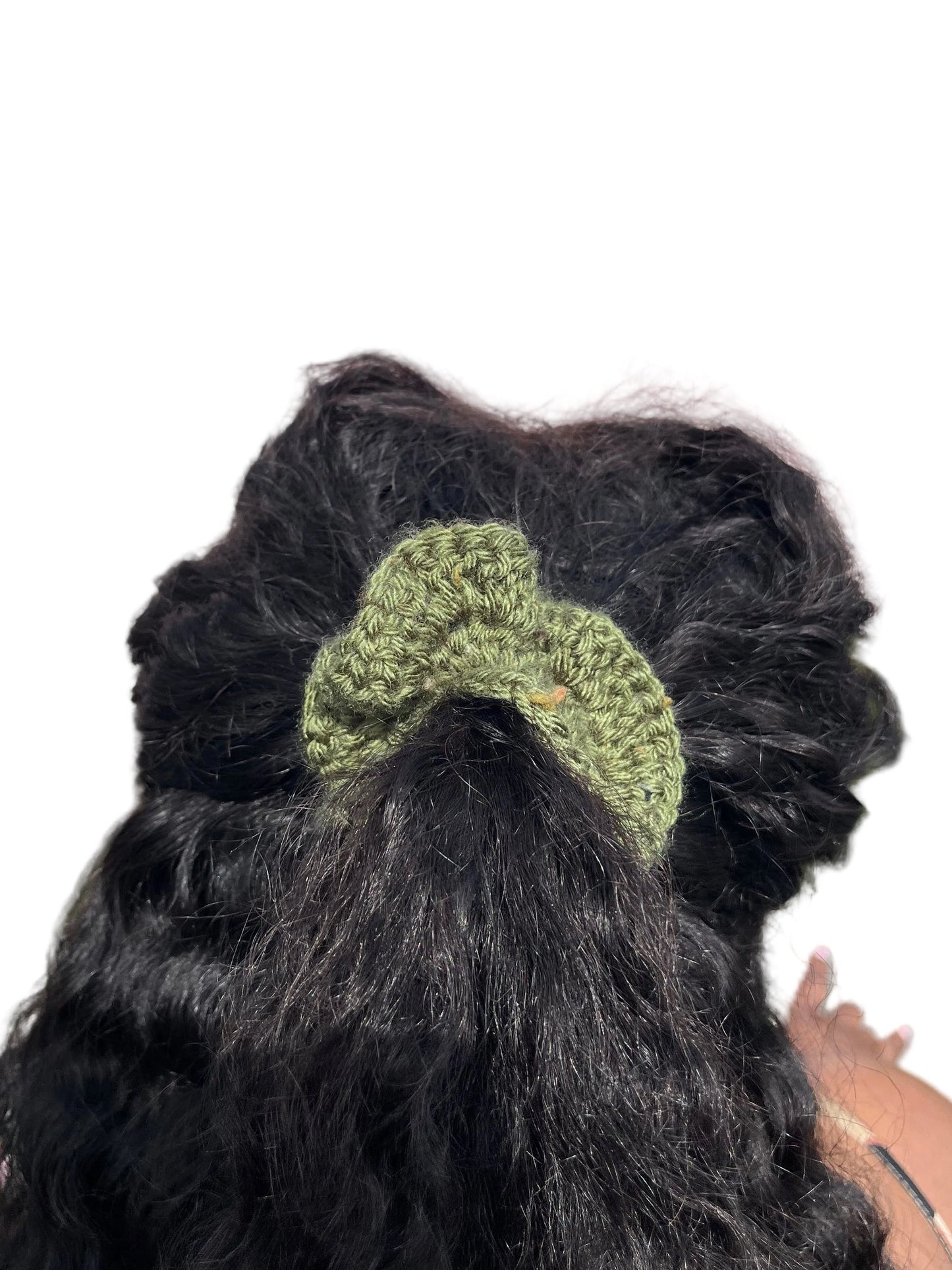 Moss green mini scrunchie