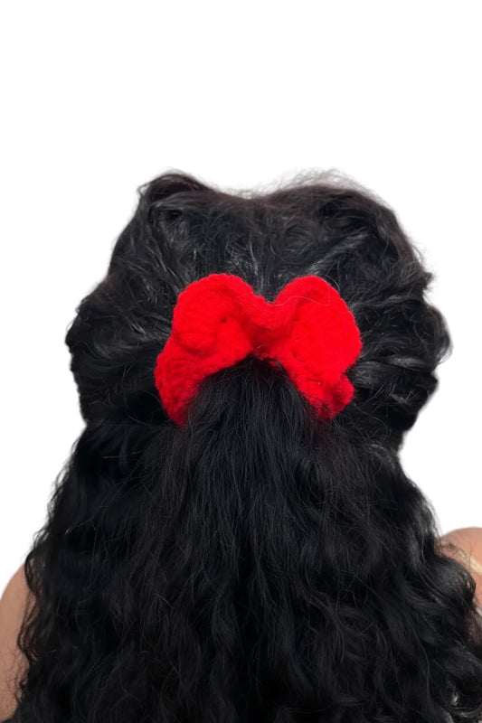 Ruby red mini scrunchie